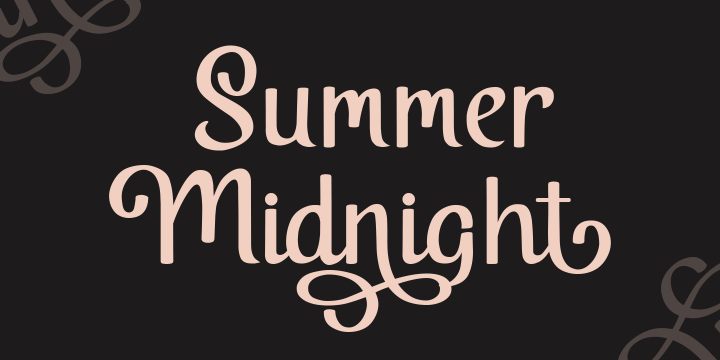 Summer Midnight Font preview